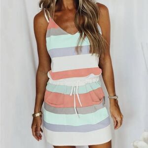 Striped Sleeveless Summer Dress